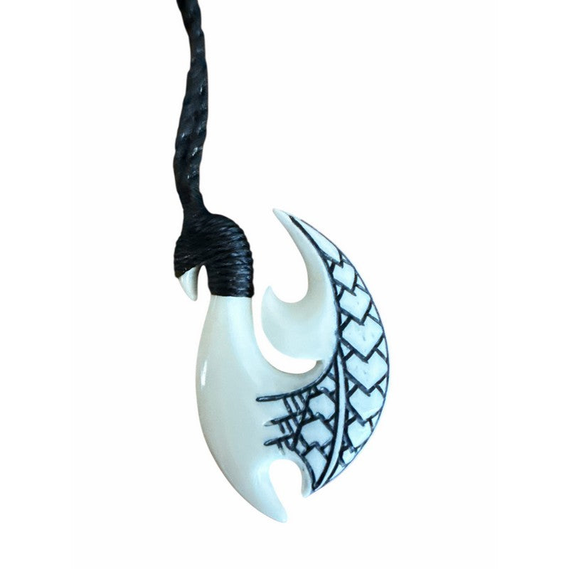 blue polynesian fish hook Hawaiian Fish Hook with Engravings