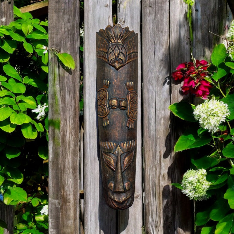 Longevity and Luck | Primitive Tiki Mask 20"