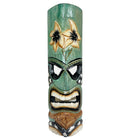 Tiki Mask with Plumeria Flowers | Polynesian Mask 20"