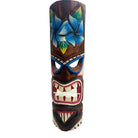 Tiki Mask with Plumeria Flowers | Hawaiian Mask 20"