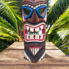 Tiki Mask with Plumeria Flowers | Hawaiian Mask 20"