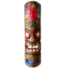 Tiki Mask with Hibiscus Flower | Hawaiian Mask 20"