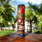 Tiki Mask with Hibiscus Flower | Hawaiian Mask 20"