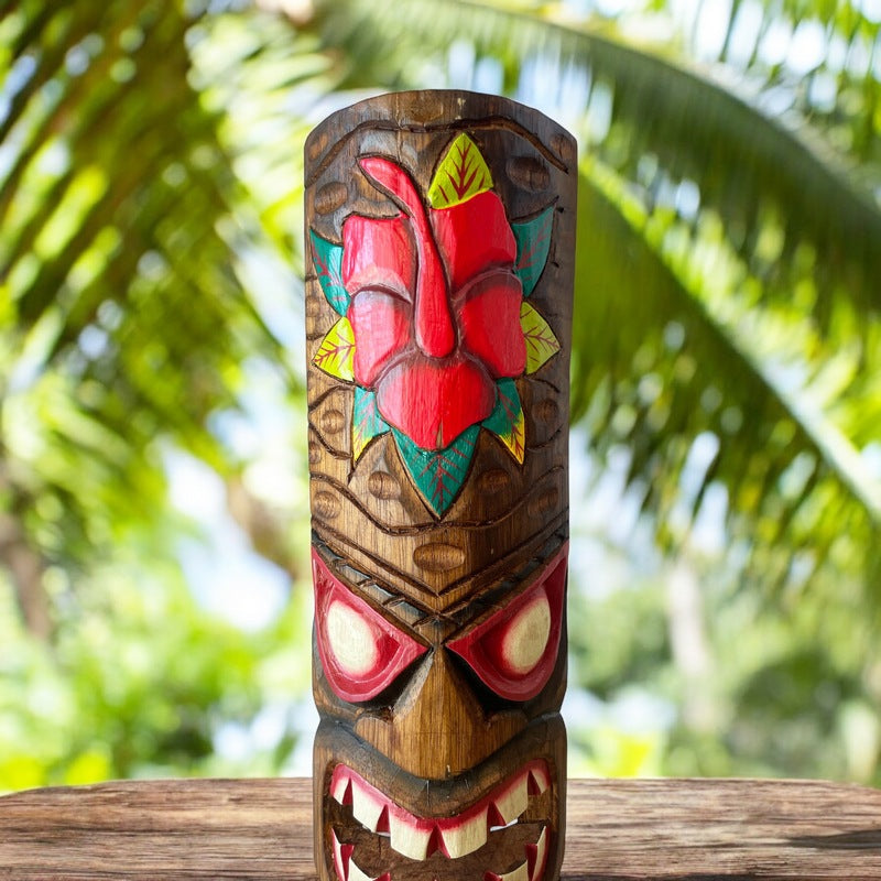 Tiki Mask with Hibiscus Flower | 20