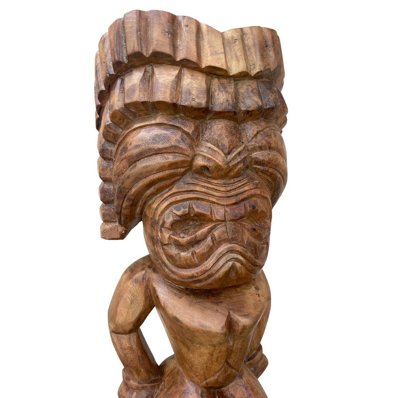 新品 70年代 ビンテージ ハワイ製 ハワイアン GOD KU ティキ 当時物 Ku Tiki | Hand-Carved Hawaiian Tiki God 20