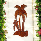 Palm Tree with Surfboard | Stained Wall Plaque