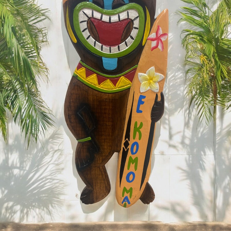 E Komo Mai with Surfboard | Welcome Sign