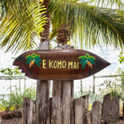 E Komo Mai with Palm Trees | Welcome Sign