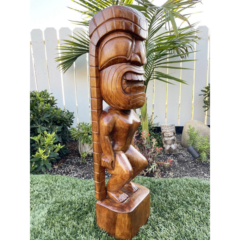 Kanaloa Tiki | Hawaii Museum Replica 32" Dark Oak