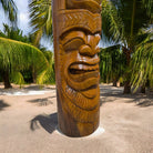 Love and Ocean Tiki Totem | Hawaiian Décor 40" (Stained)