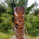 Life and Peace Tiki Totem | Hawaiian Décor 20" (Stained)