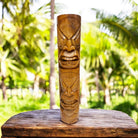 Life and Peace Tiki Totem | Hawaiian Décor 32" Butternut Stain