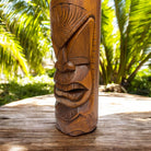 Life and Peace Tiki Totem | Hawaiian Décor 32" Walnut Stain