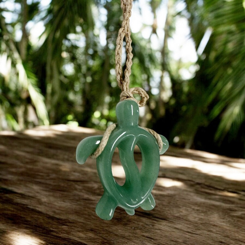 Jade Hawaiian Sea Turtle Necklace