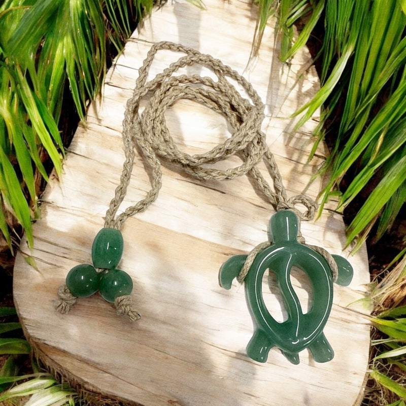 Jade Hawaiian Sea Turtle Necklace