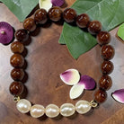 Koa and Blush Freshwater Peals | Bracelet 8mm