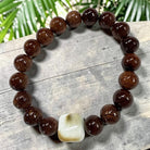 Koa and Shiva Shell Stretch Bracelet 10mm