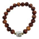 Koa and Shiva Shell Stretch Bracelet 8mm