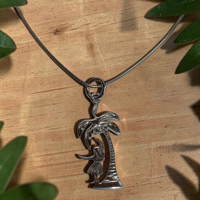 Kahiko Hula Dancer & Palm Necklace