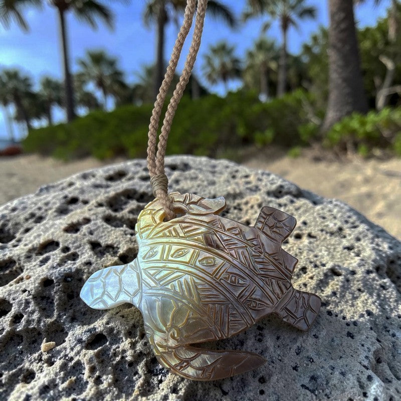 Mother of Pearl Sea Turtle Necklace