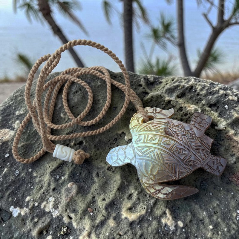 Mother of Pearl Sea Turtle Necklace
