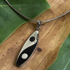 Yin Yang Sterling Silver Surfboard Necklace