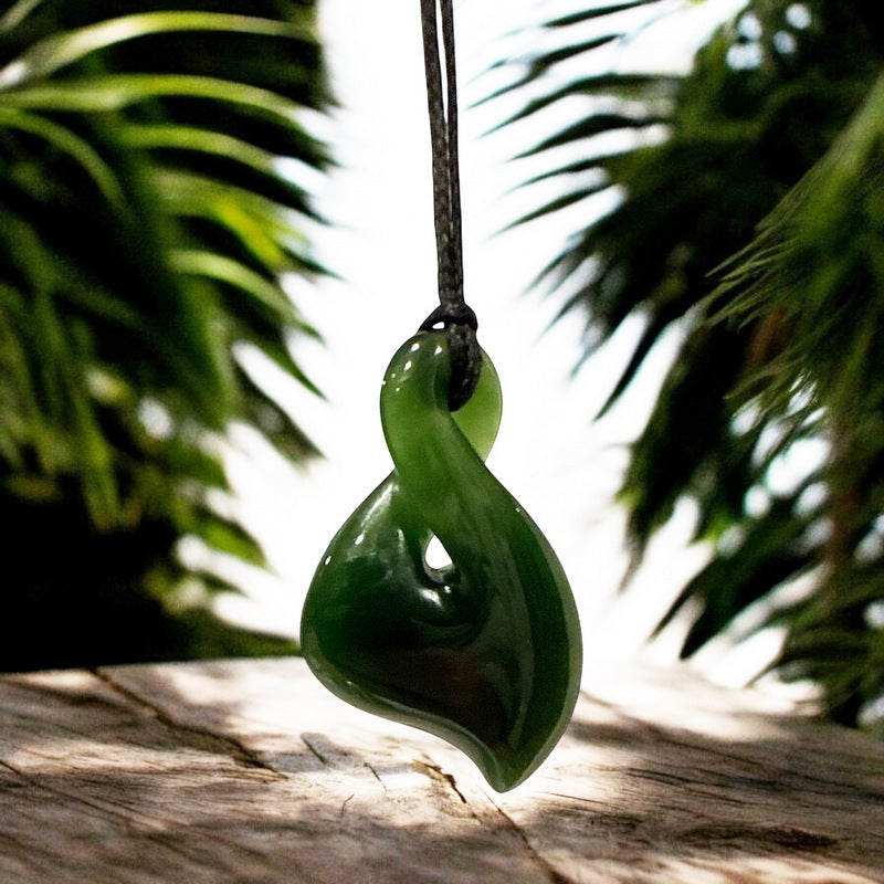 Single Jade Pikorua Necklace