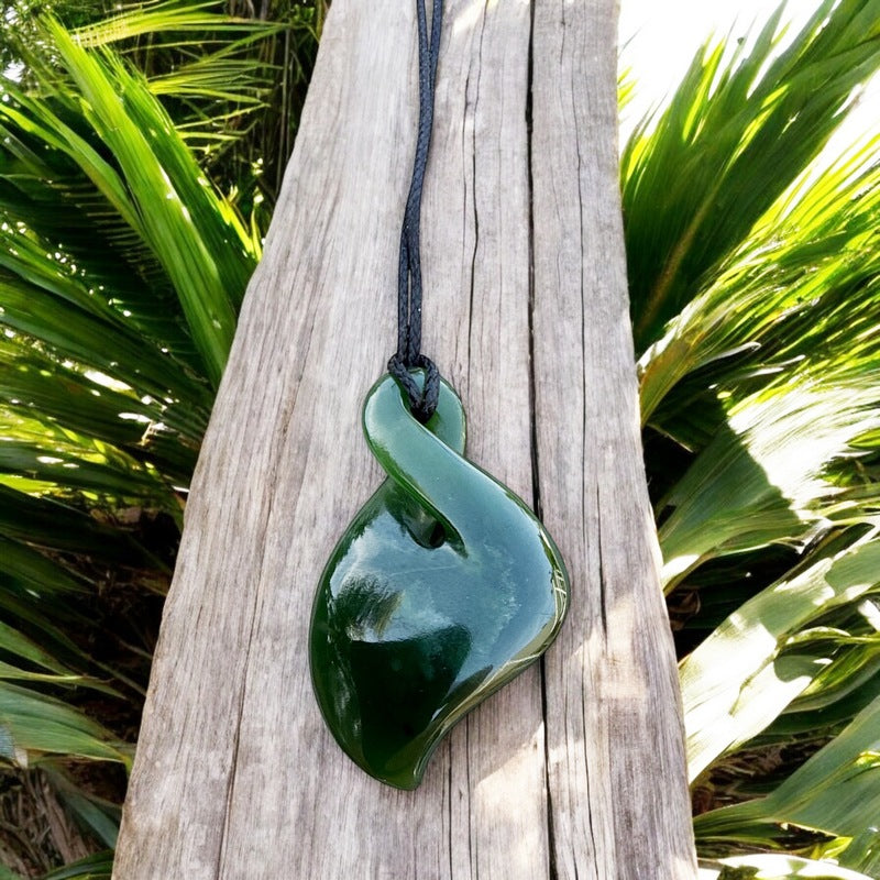 Single Jade Pikorua Necklace