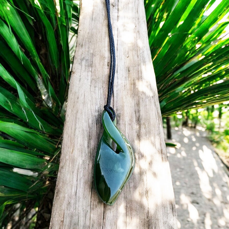 Single Jade Pikorua Necklace