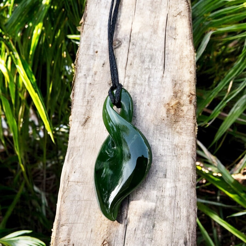 Single Jade Pikorua Necklace