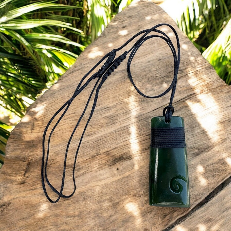 Jade Toki Necklace with Engraving