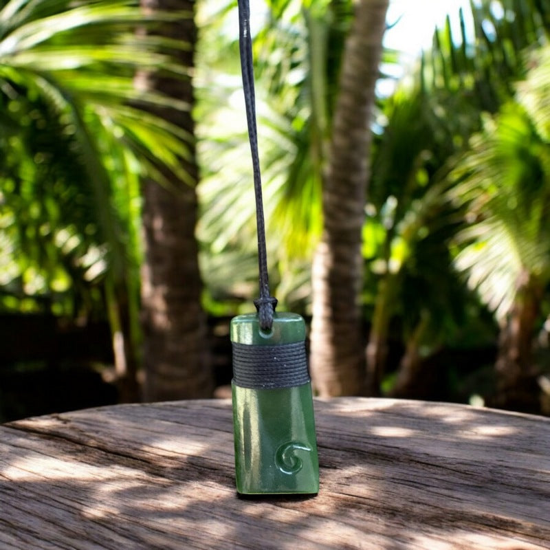 Jade Toki Necklace with Engraving – Makana Hut