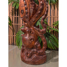 Octopus (He'e) Carving with Fish | Sea Life 40"