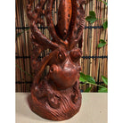 Octopus (He'e) Carving with Fish | Sea Life 40"