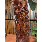 Octopus (He'e) Carving with Fish | Sea Life 40"