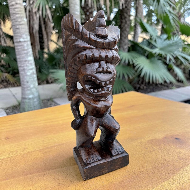 Lono Tiki God | Hawaiian Museum Replica 12" (Stained)
