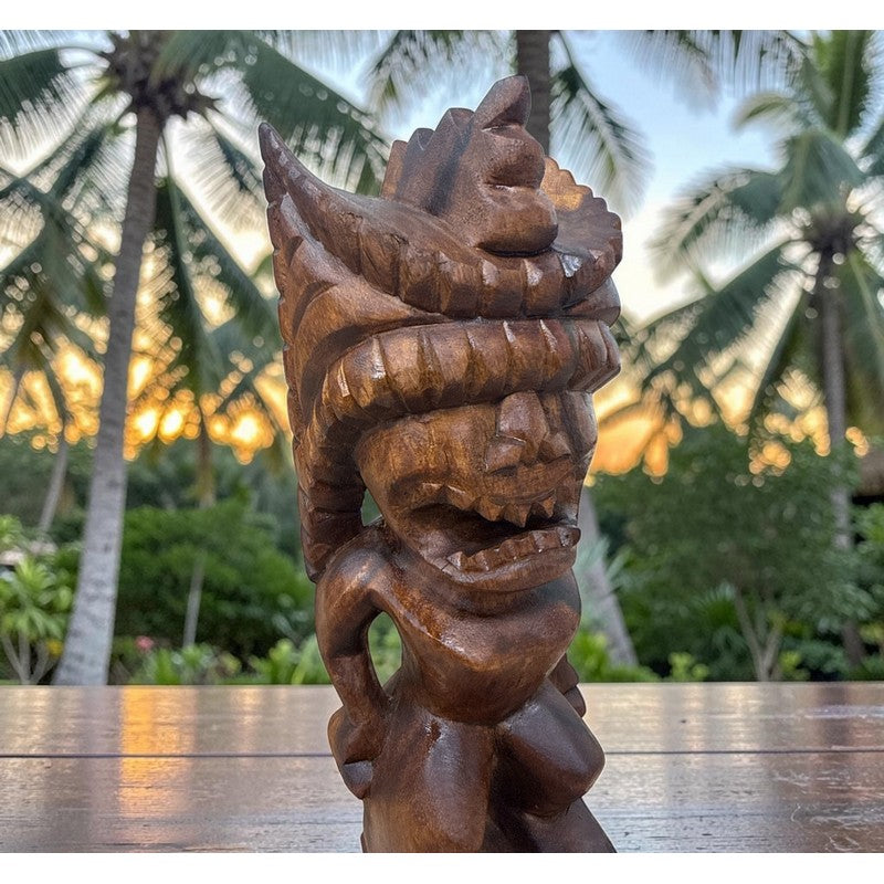 Lono Tiki God | Hawaiian Museum Replica 12" (Stained)