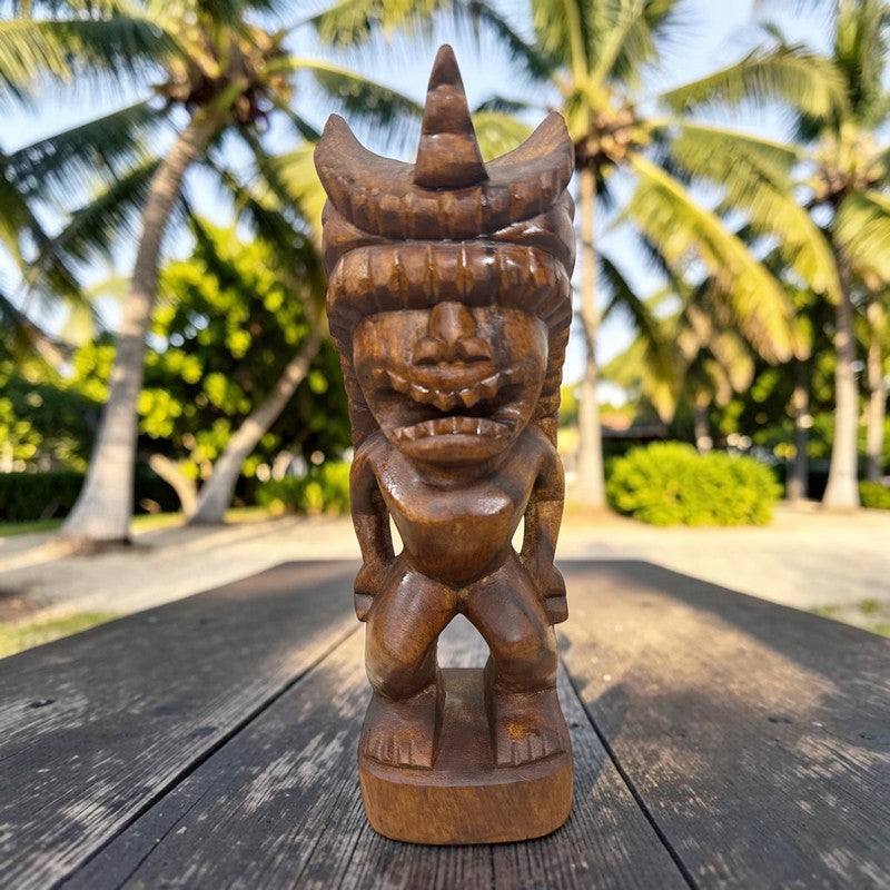 Lono Tiki God | Hawaiian Museum Replica 12" (Stained)