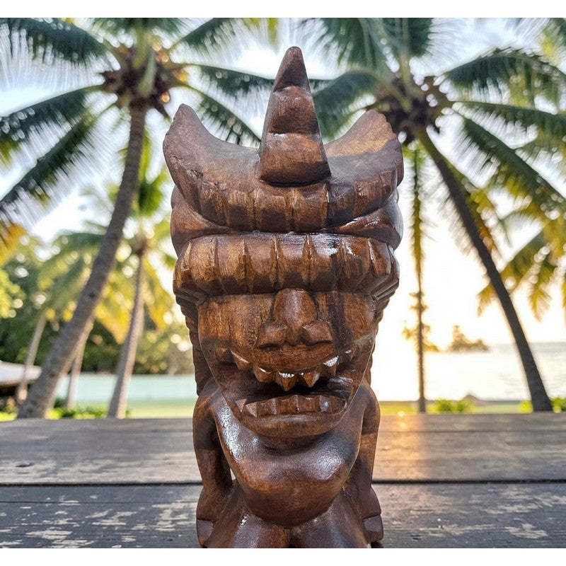 Lono Tiki God | Hawaiian Museum Replica 12" (Stained)