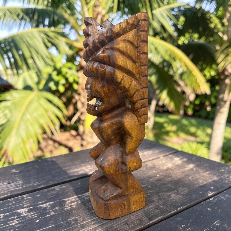 Lono Tiki God | Hawaiian Museum Replica 12" (Stained)