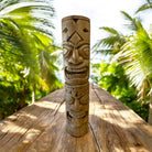 Warrior and Strength Tiki Totem | Hawaiian Décor 20" (Natural)