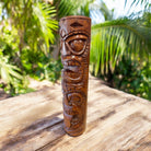 Warrior and Strength Tiki Totem | Hawaiian Décor 20" (Stained)