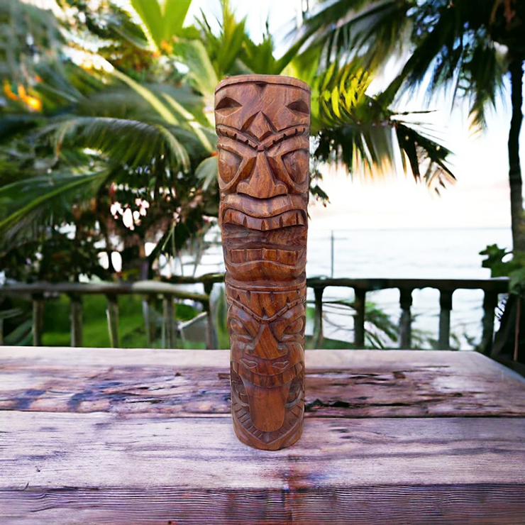 Warrior and Strength Tiki Totem | Hawaiian Décor 20"