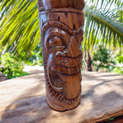 Warrior and Strength Tiki Totem | Hawaiian Décor 20" (Stained)