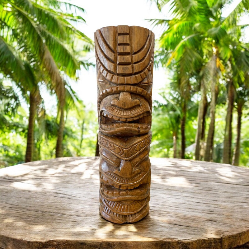 Love and Ocean Tiki Totem | Hawaiian Décor 12"