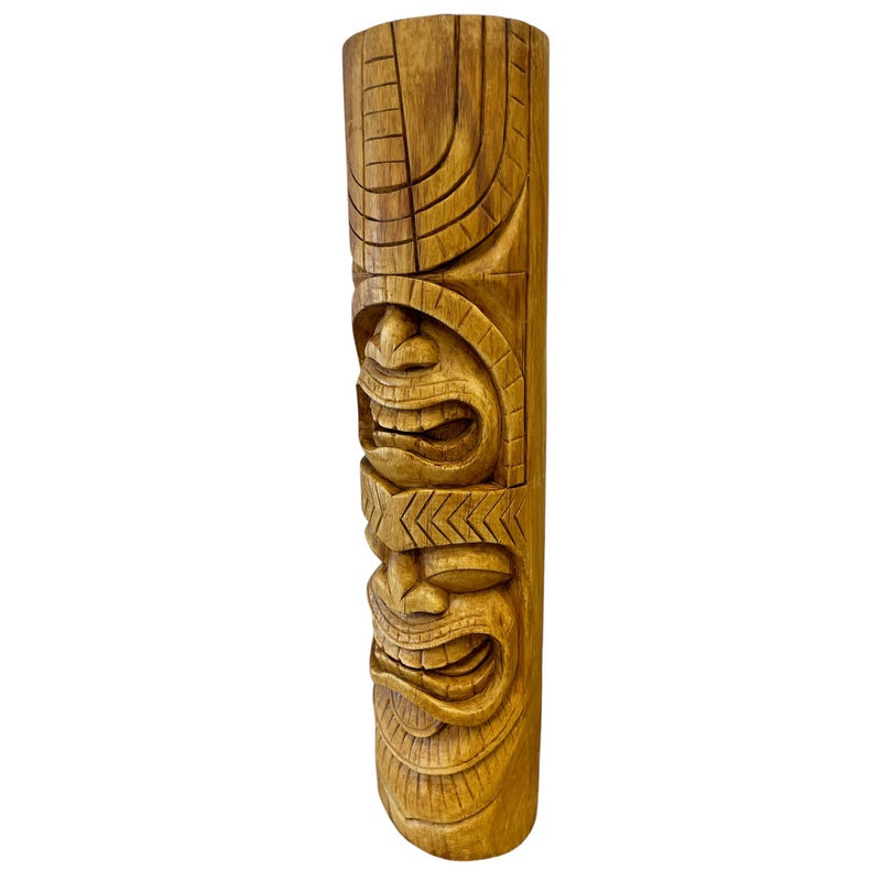 Love and Ocean Hawaiian Totem | Oak Stained 20"