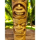 Love and Ocean Hawaiian Totem | Oak Stained 20"