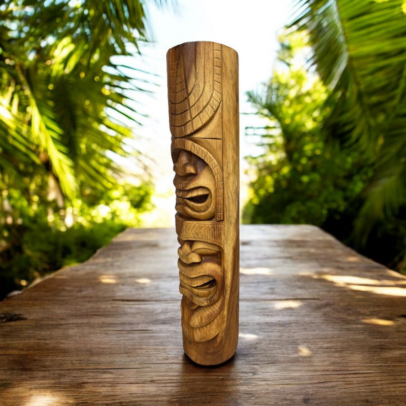 Love and Ocean Tiki Totem | Hawaiian Decor 32"