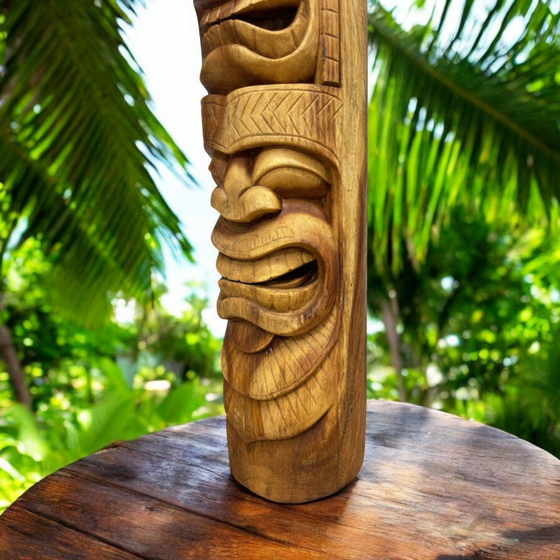 Love and Ocean Tiki Totem | Hawaiian Decor 32"