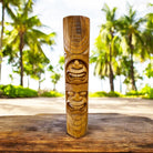 Love and Ocean Tiki Totem | Hawaiian Decor 32" (Stained)